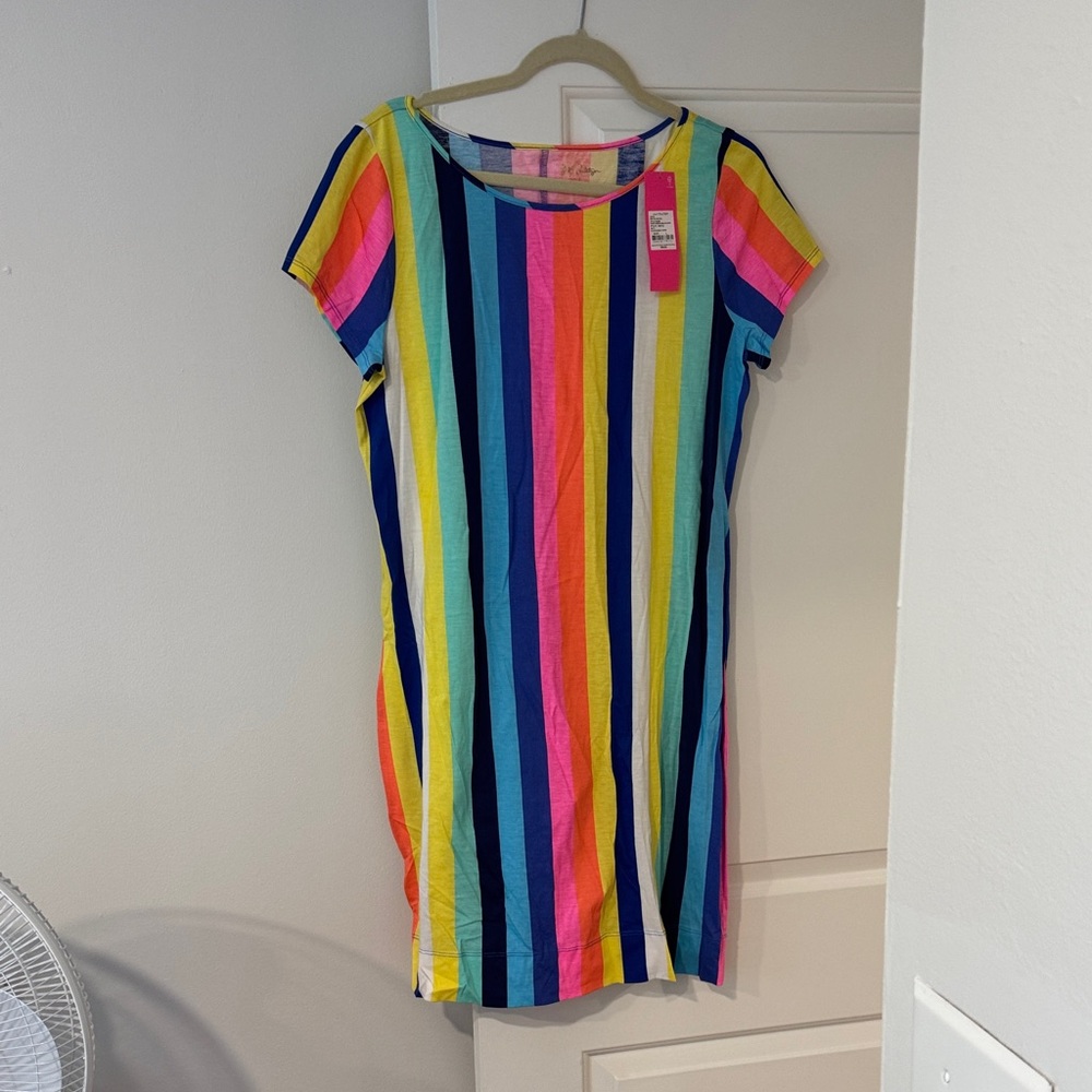Colorful Striped Straight Dress